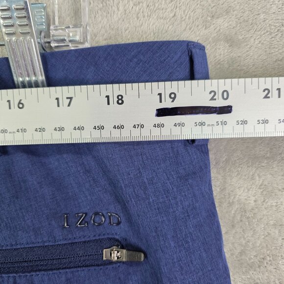 Mens IZOD Advantage Performance Blue Golf Shorts Polyester 9.5" Inseam Size 38 - Picture 7 of 10